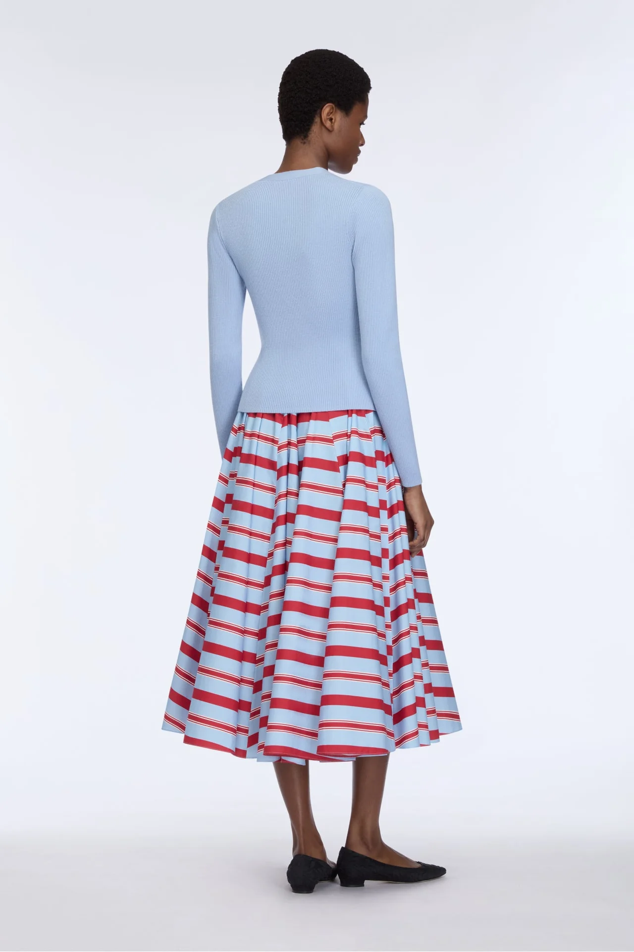 Ash Cardigan in Baby Blue Merino Wool - Image 5