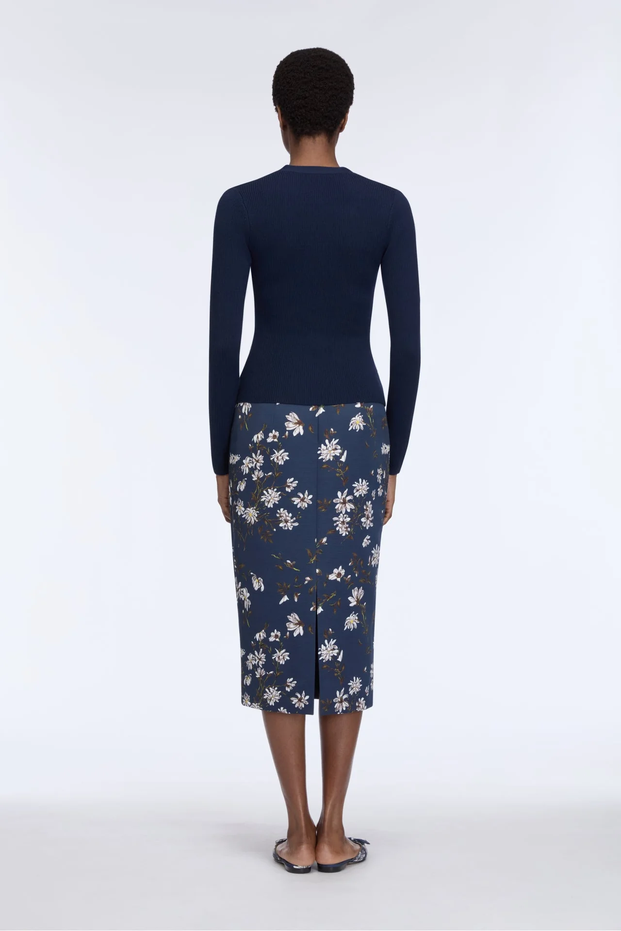 Ash Cardigan in Navy Merino Wool - Image 5