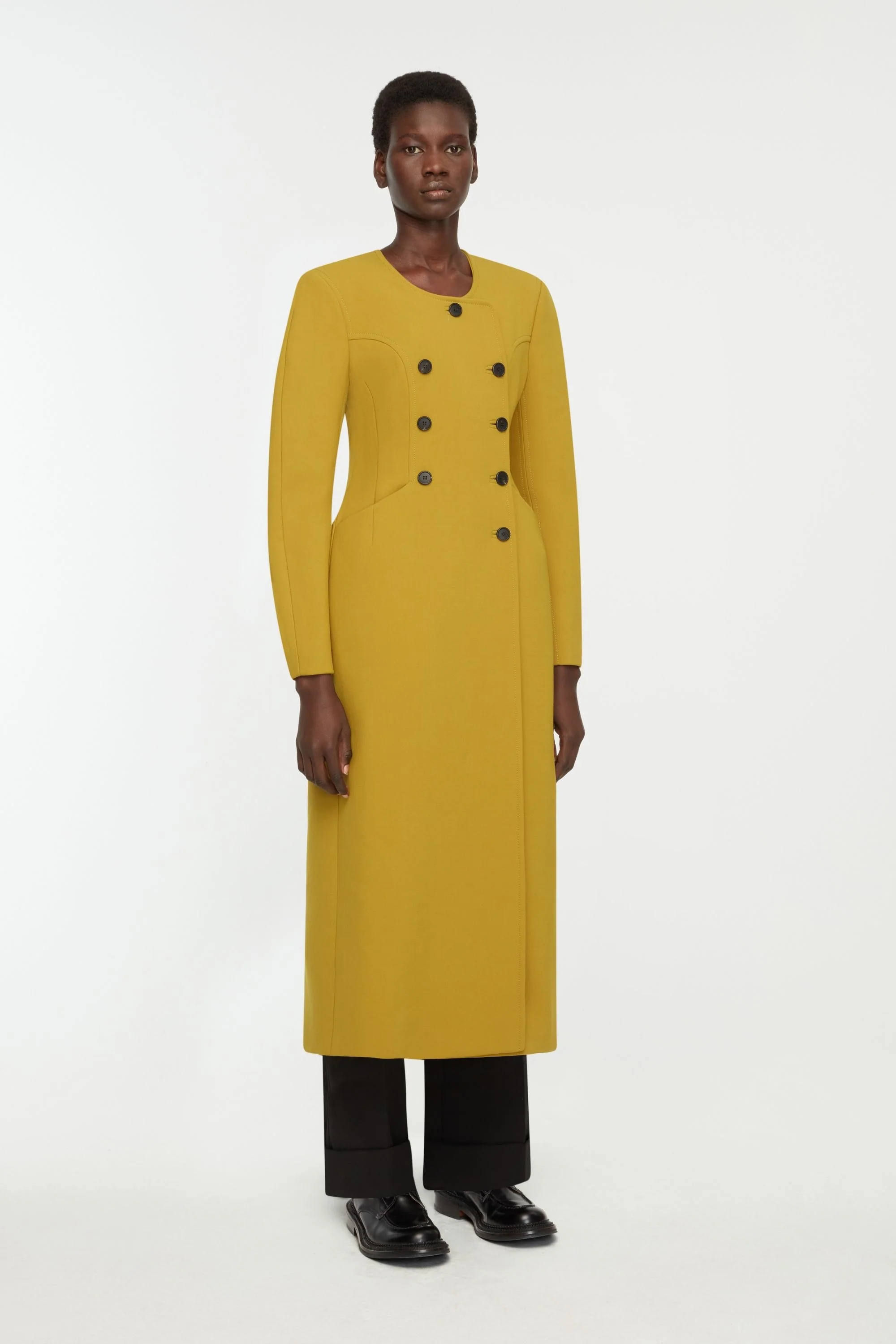 Dalvana Coat In Chartreuse Birdseye Suiting - Image 3