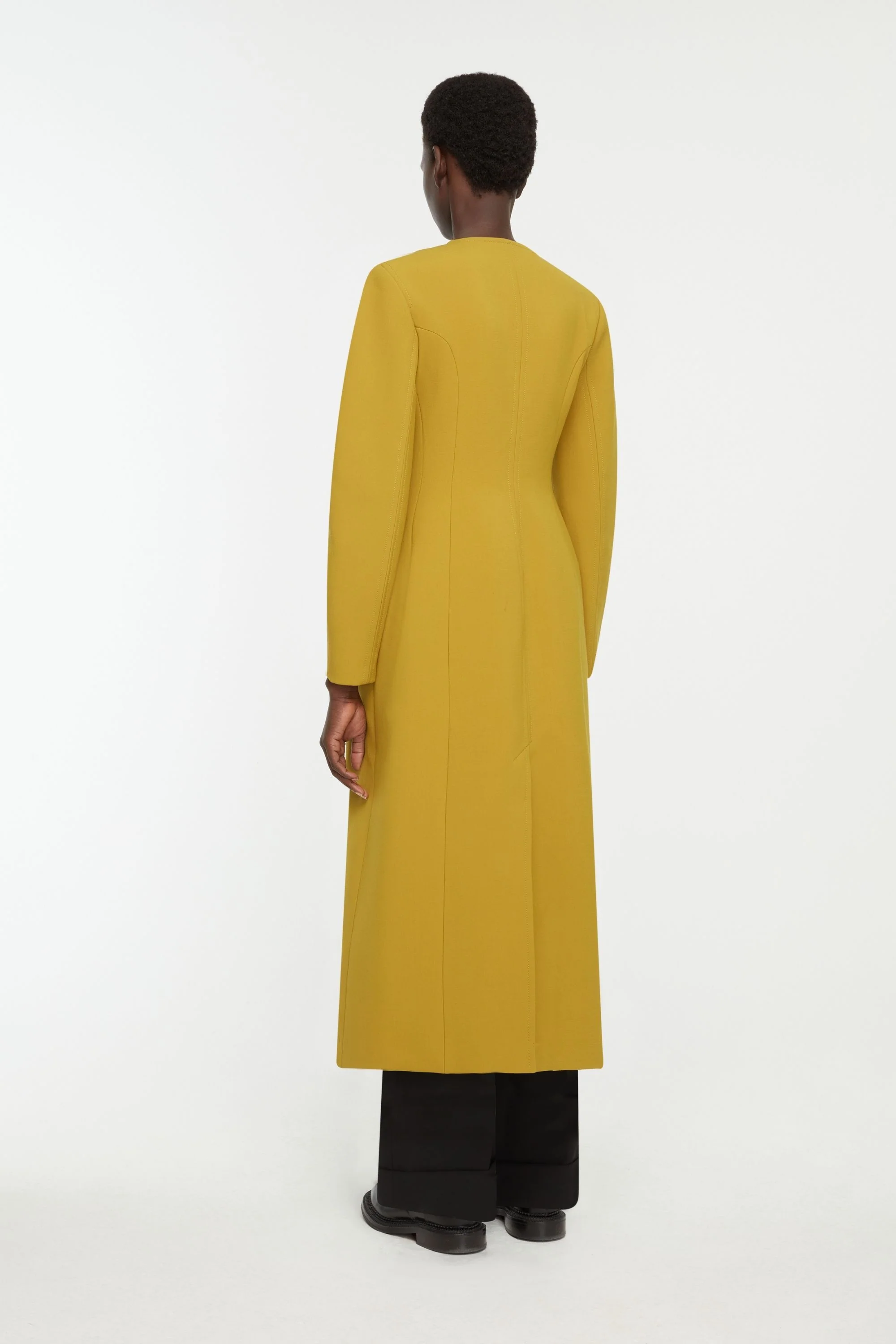Dalvana Coat In Chartreuse Birdseye Suiting - Image 4