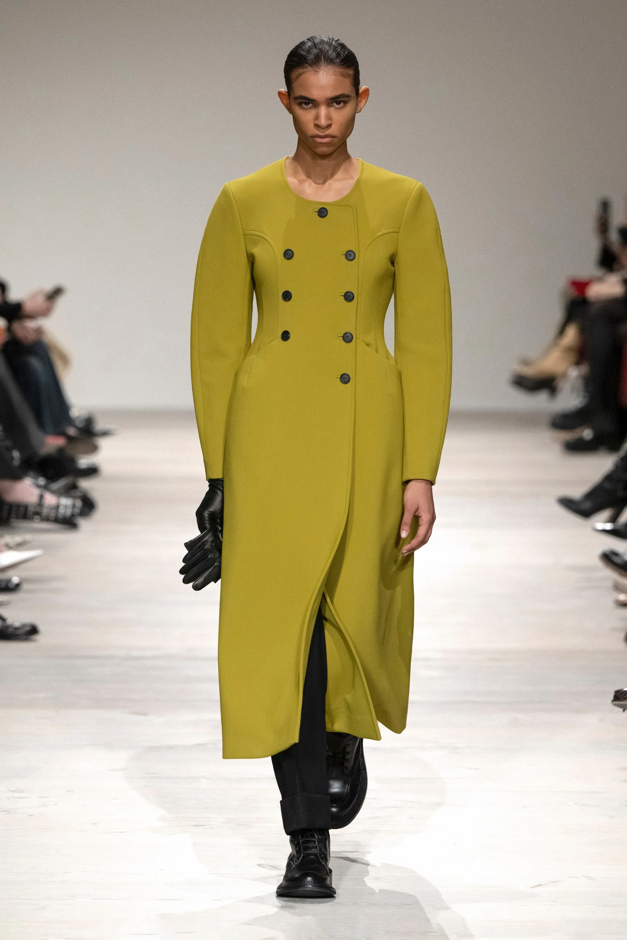 Dalvana Coat In Chartreuse Birdseye Suiting - Image 6