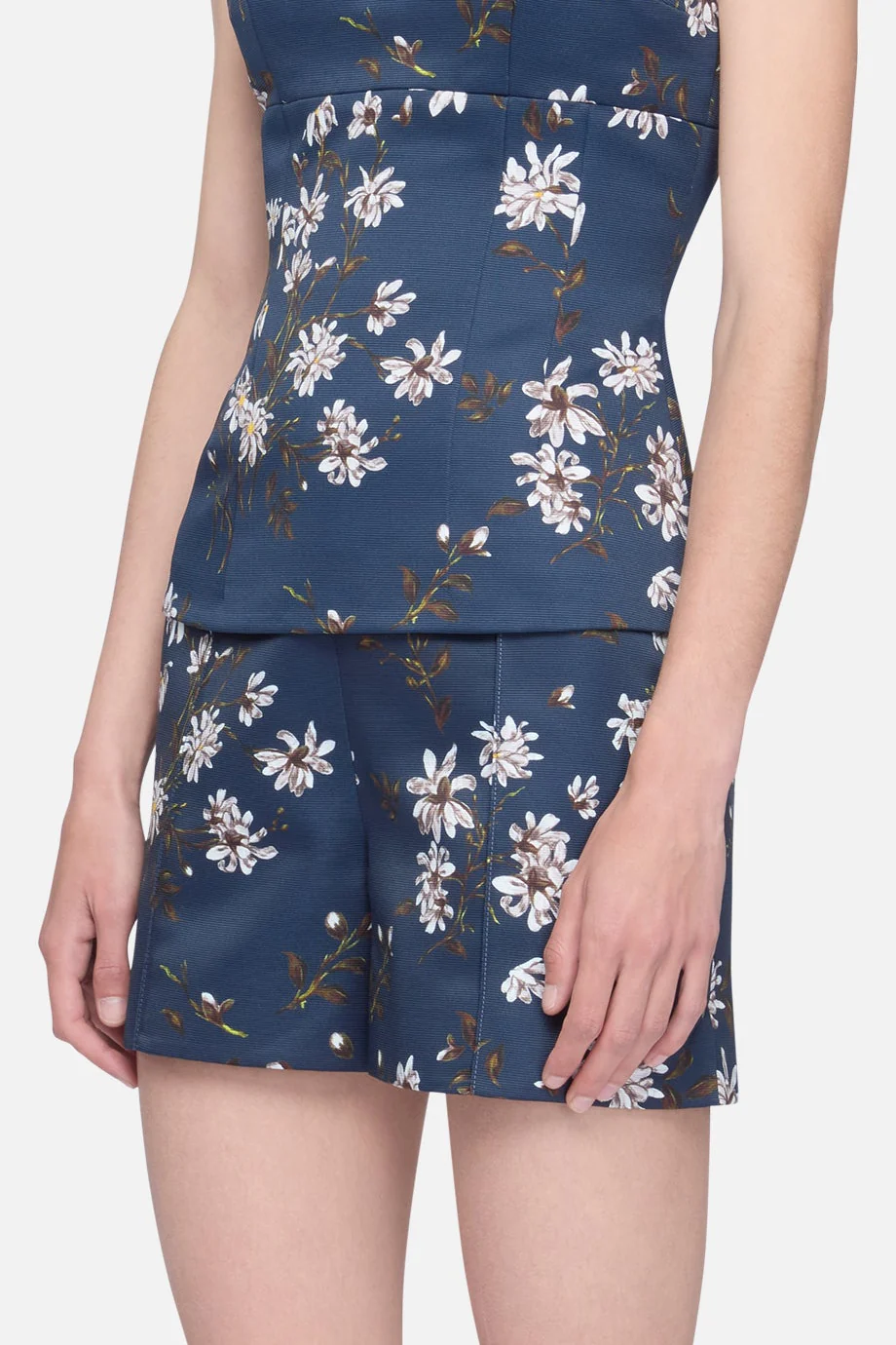 Friar Shorts in Midnight Magnolia Taffeta Faille - Image 4