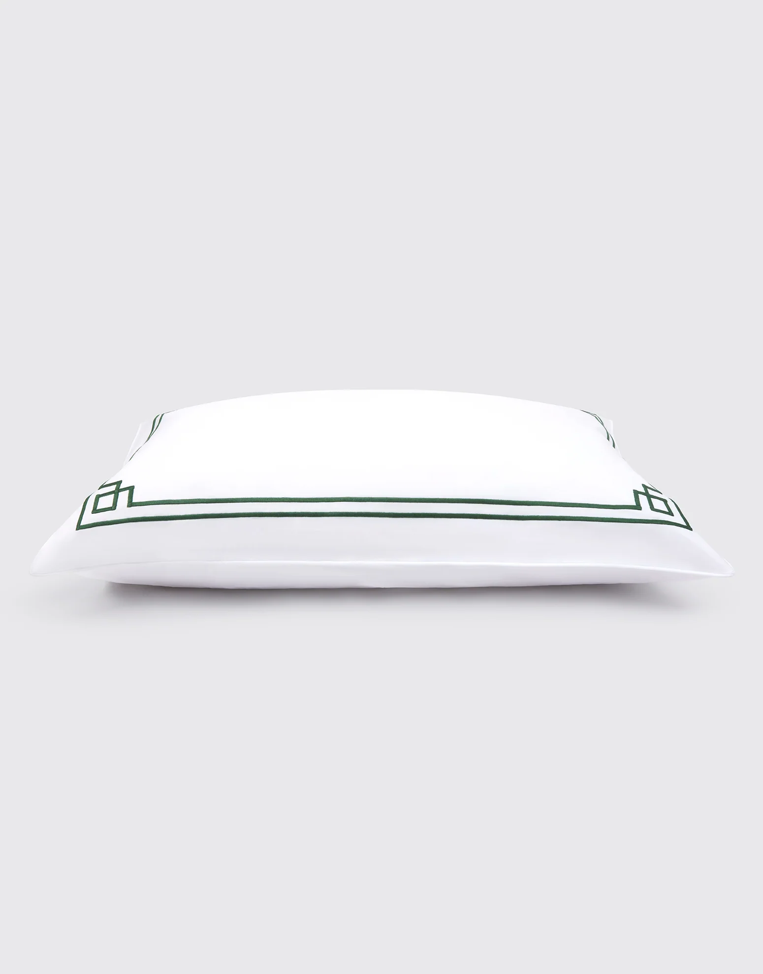 Giulia Pillow Slip in White & Artemisia Cotton - Image 2
