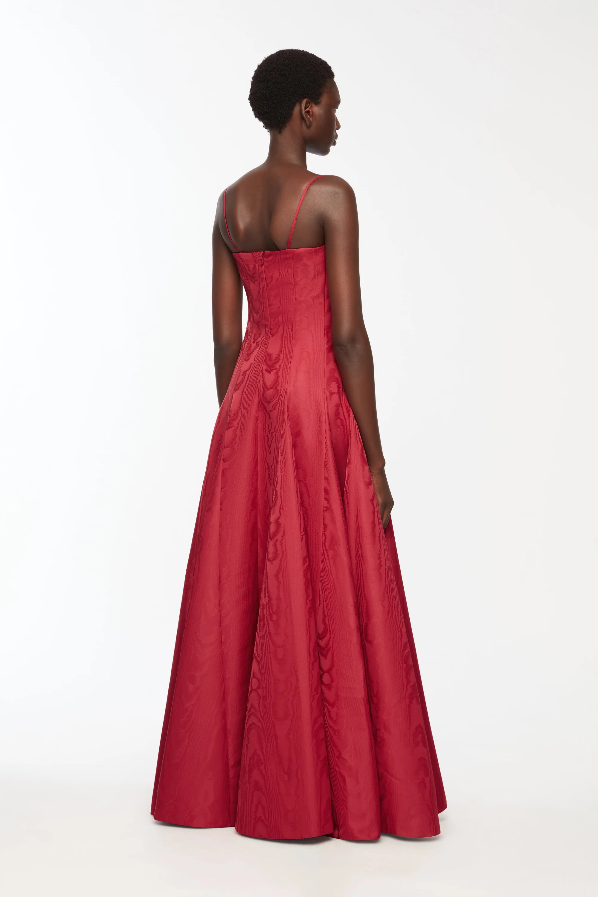 Gracia Dress In Red Moire Mikado - Image 4