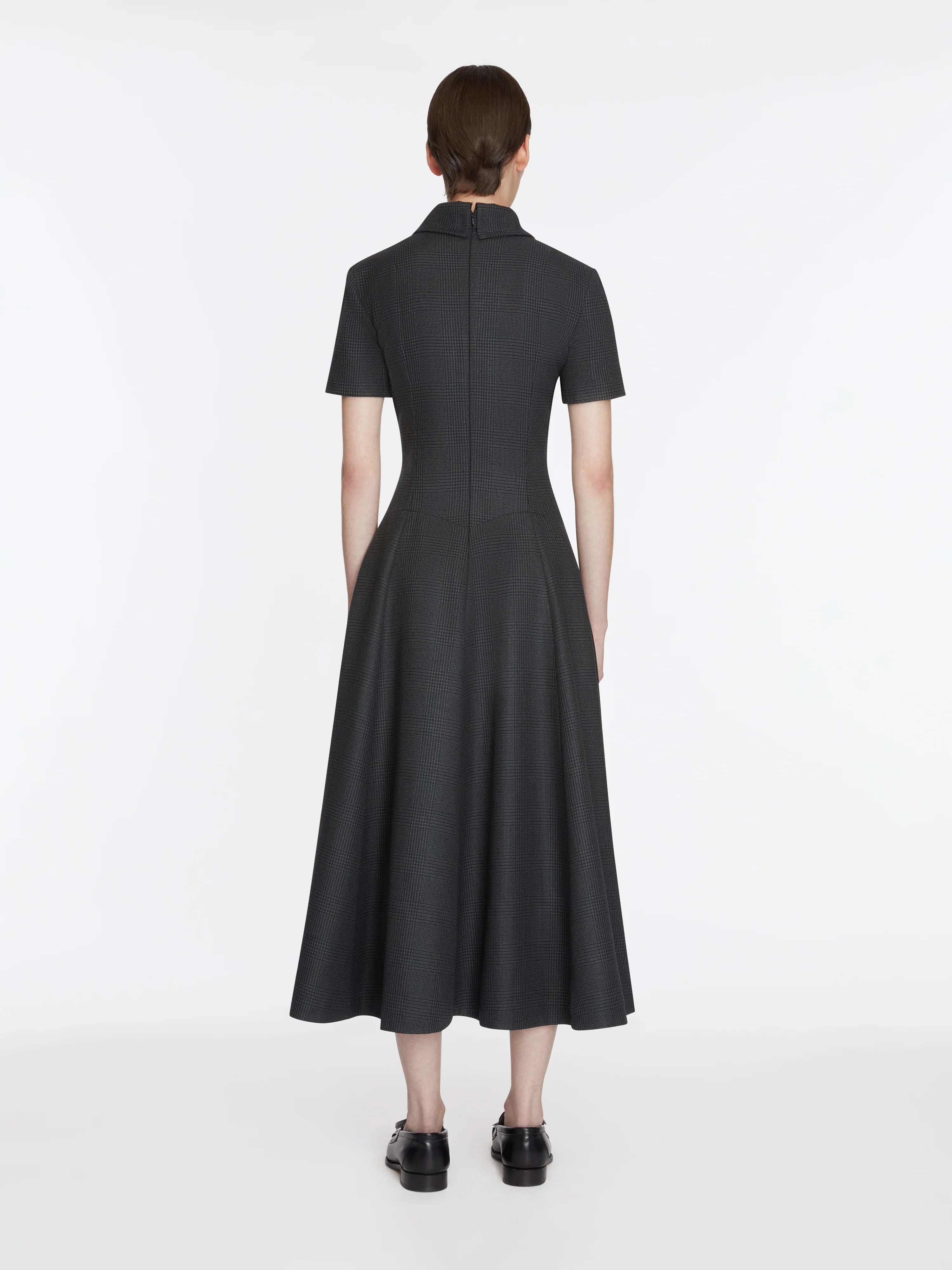 Jody Dress in Charcoal and Black Prince of Wales - Image 5
