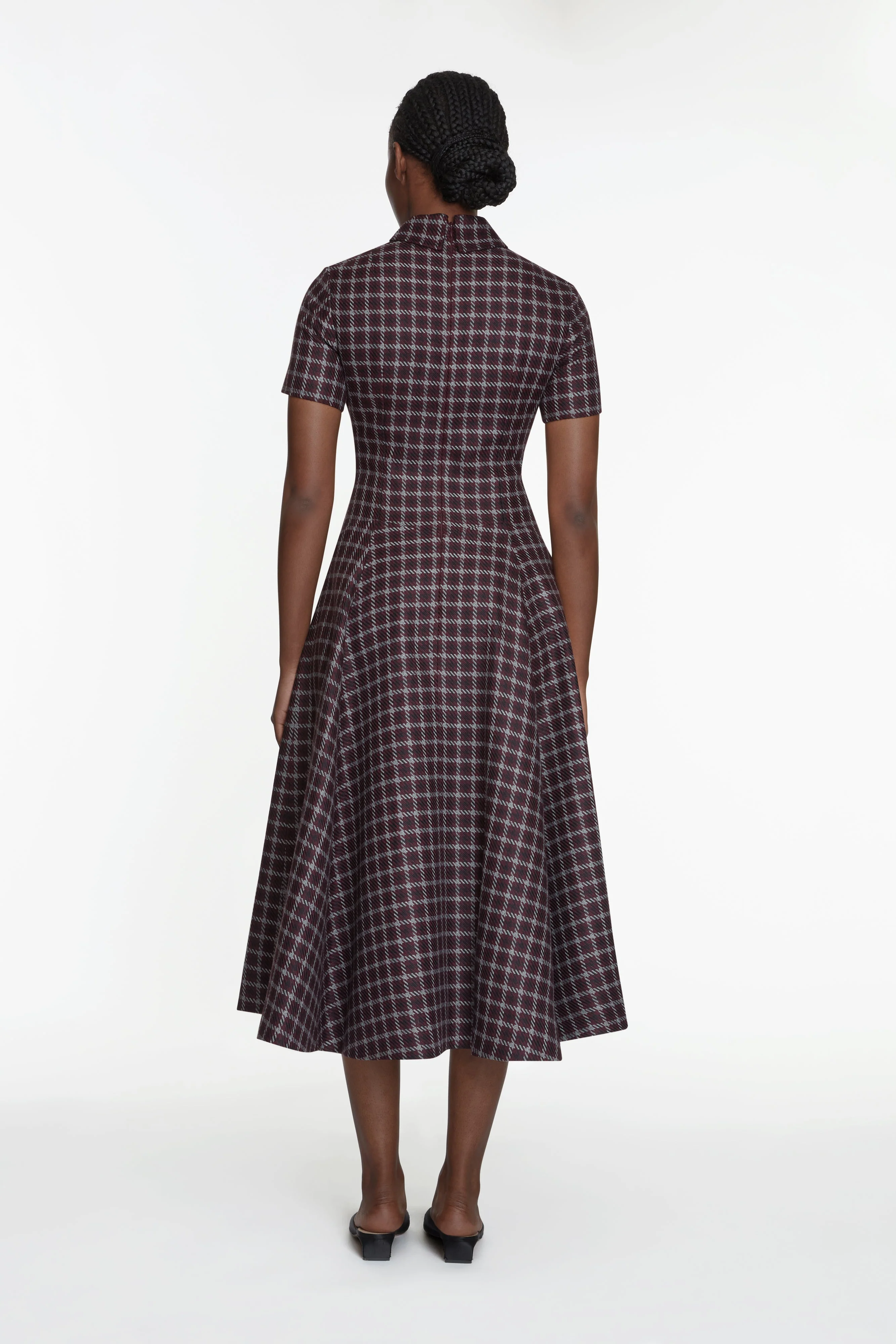 Jody Dress in Red and Black Houndstooth - Image 4