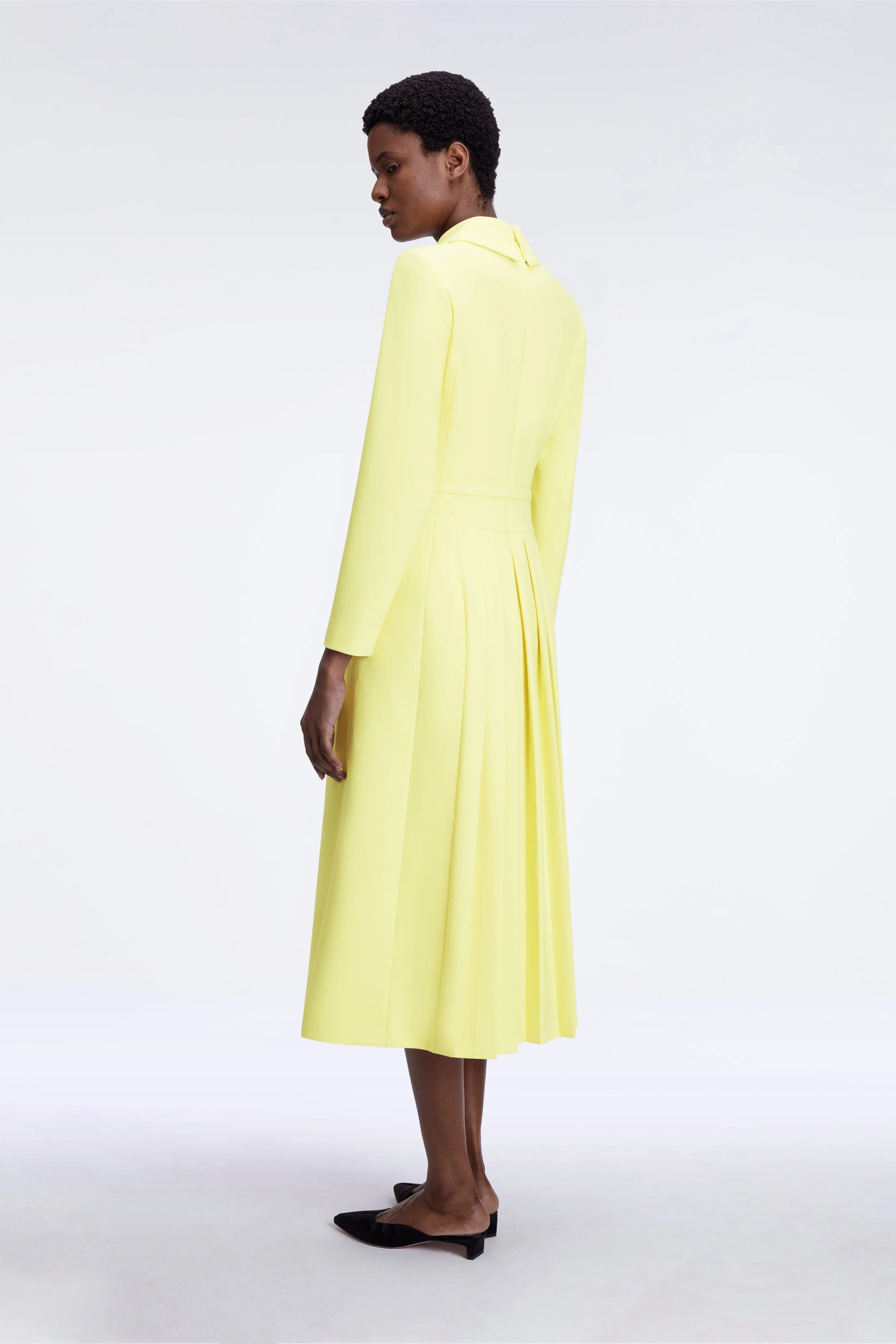 Kalonice Dress in Lemon Summer Wool - Image 5