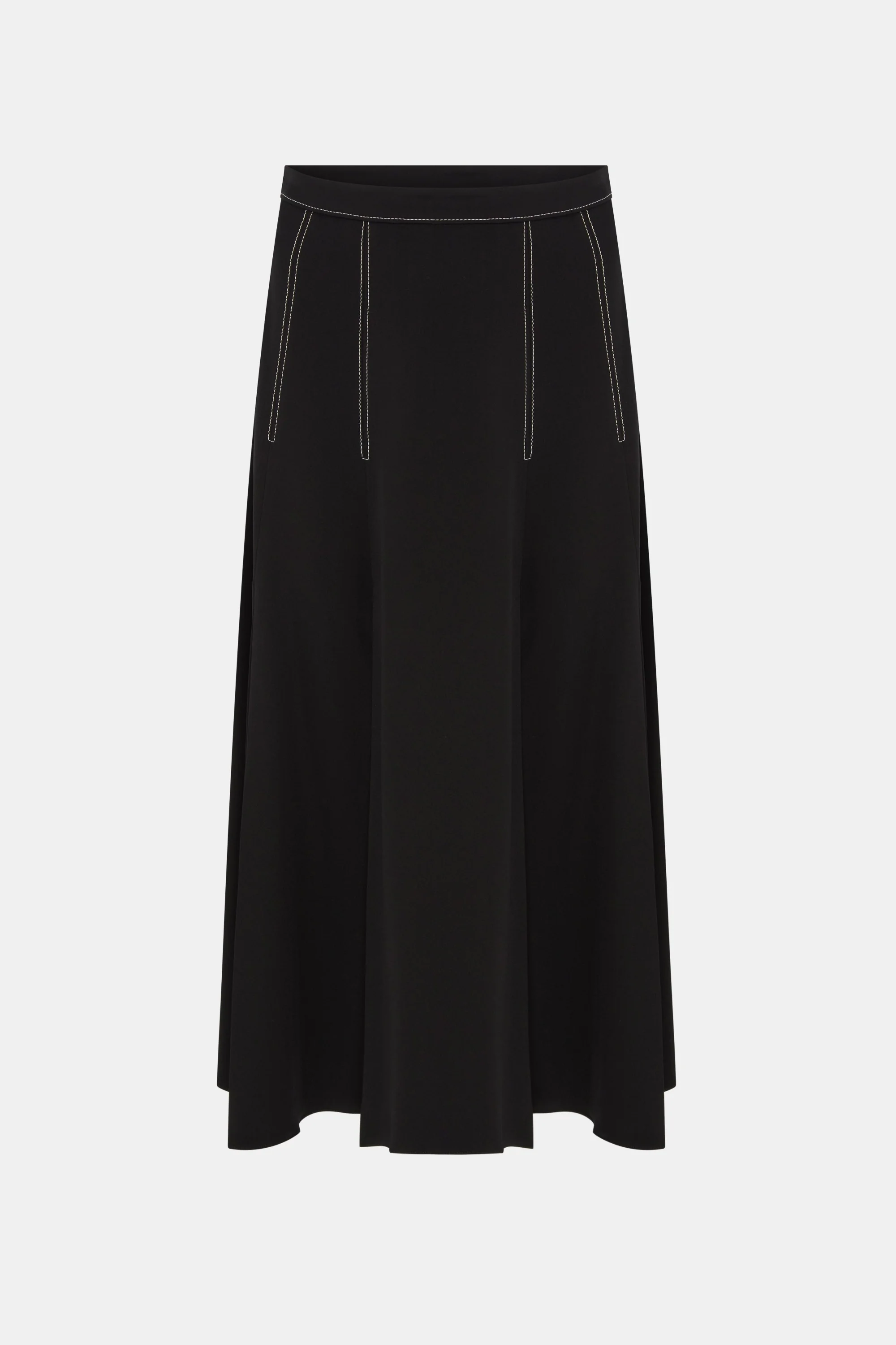Kensie Skirt In Black Silk Crepe De Chine
