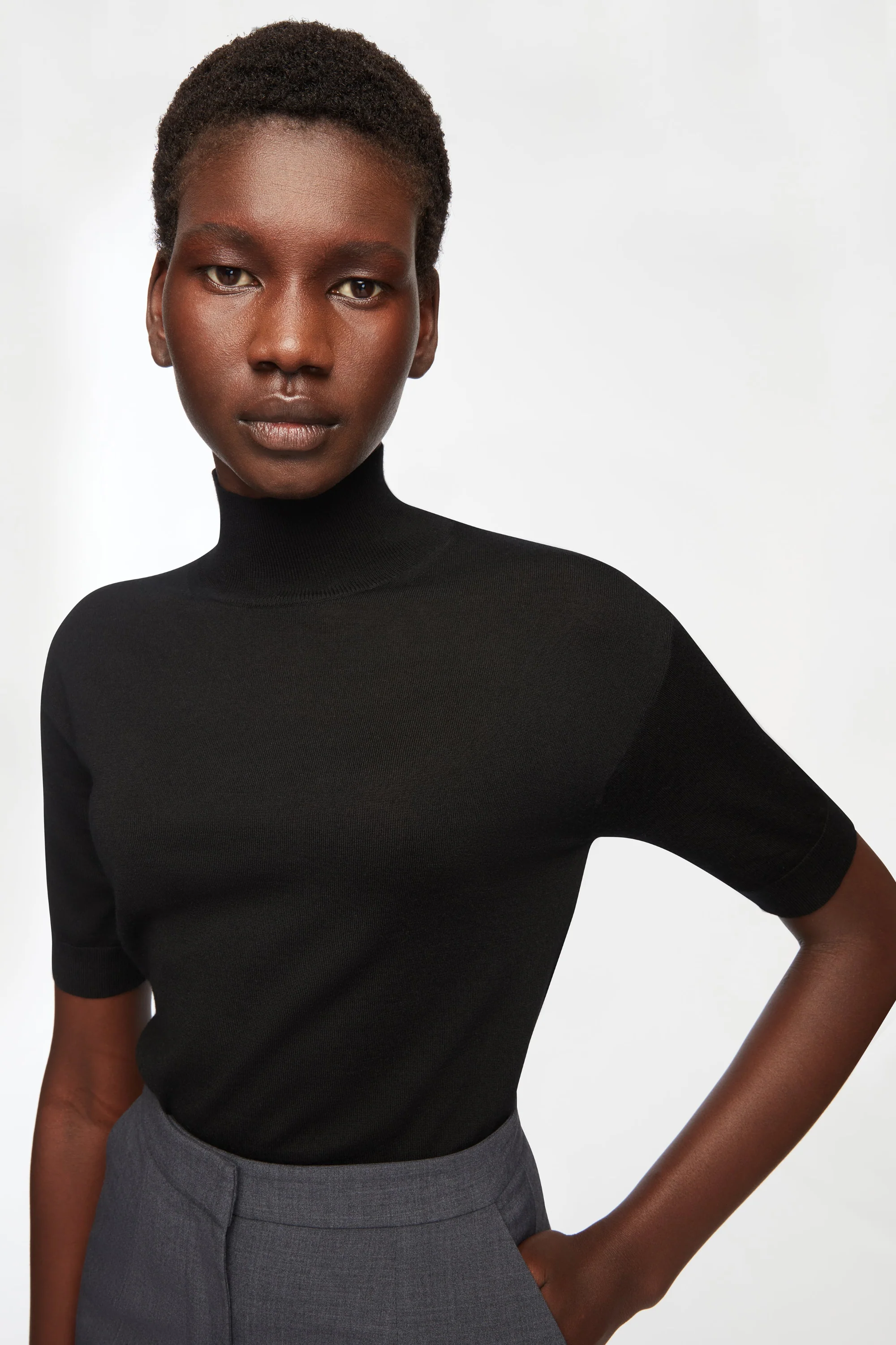 Laurie Knit Top in Black - Image 3