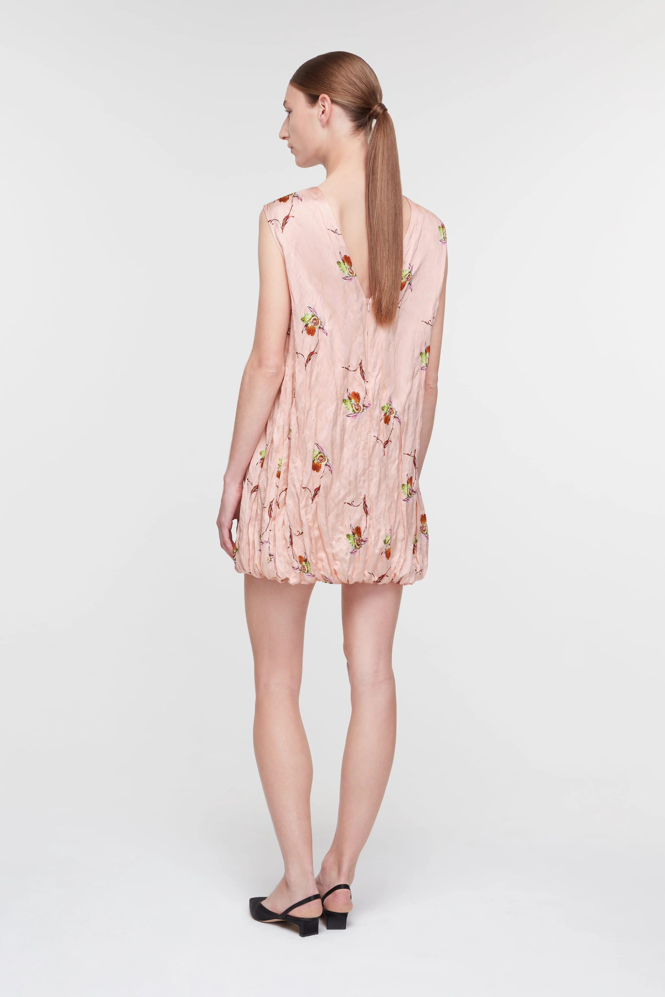Meave Dress in Pink Satin - Image 5
