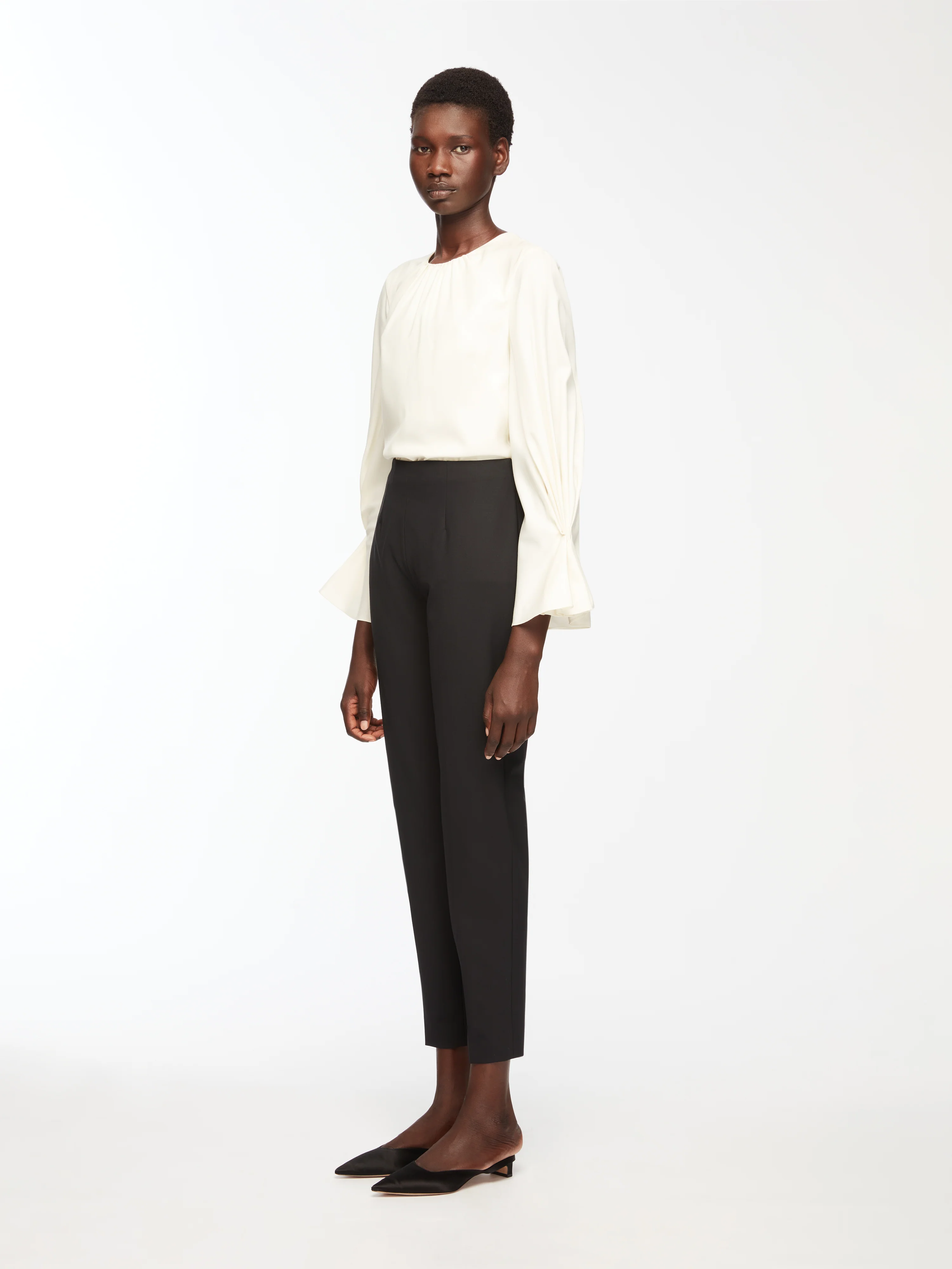Marcel Trousers in Black Summer Wool - Image 3