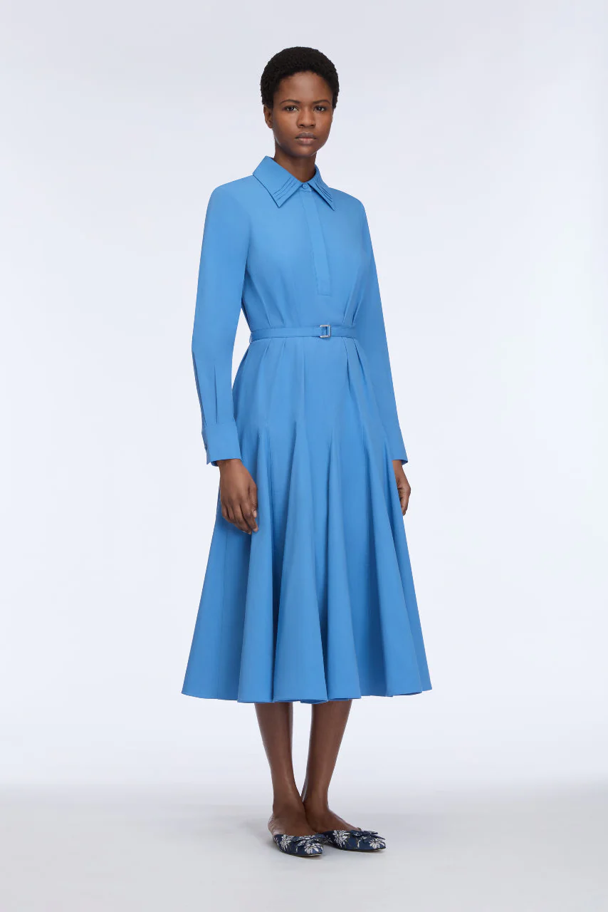 Marione Dress in Blue Cotton Popclan - Image 3