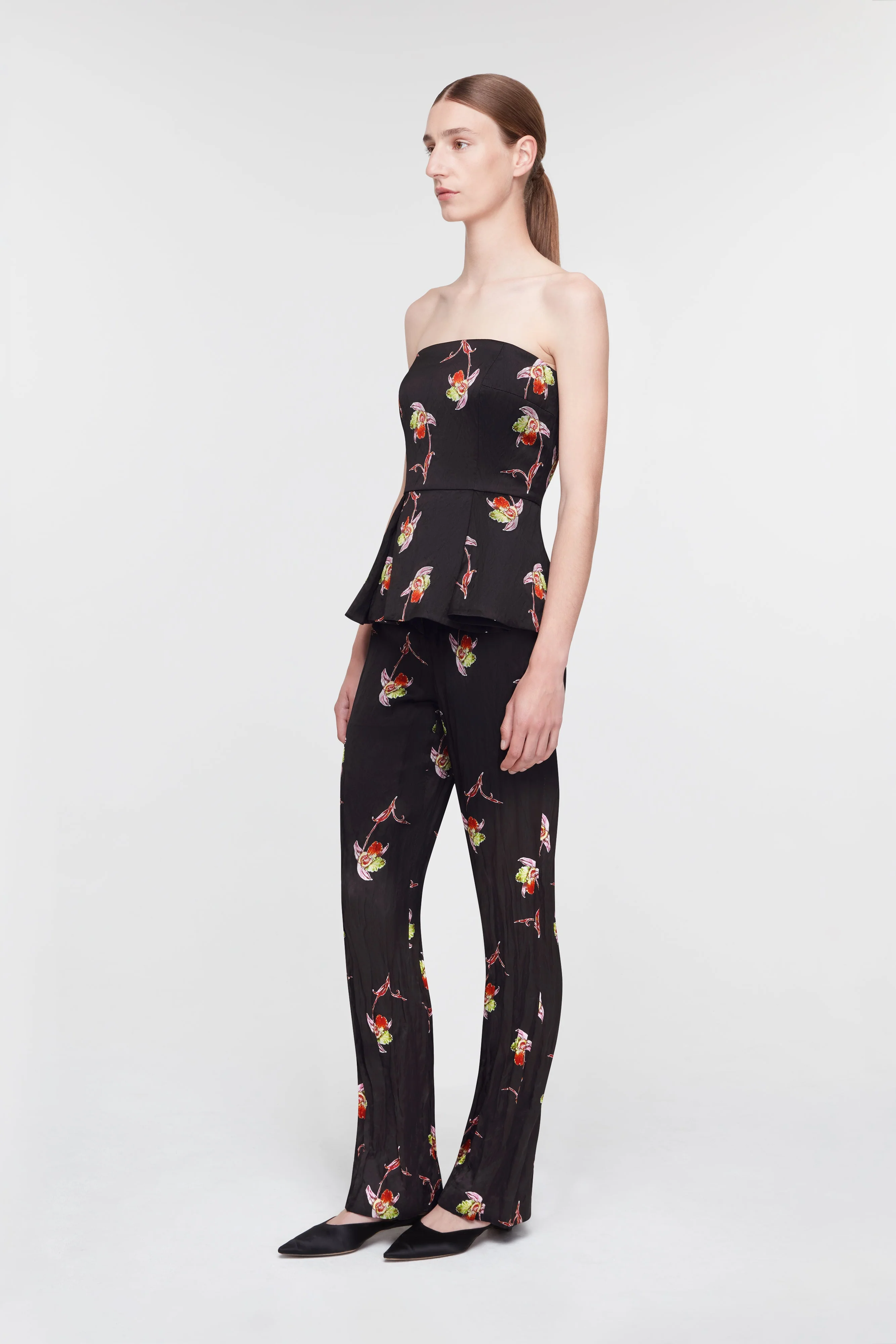 Miggy Trousers In Black Satin - Image 3