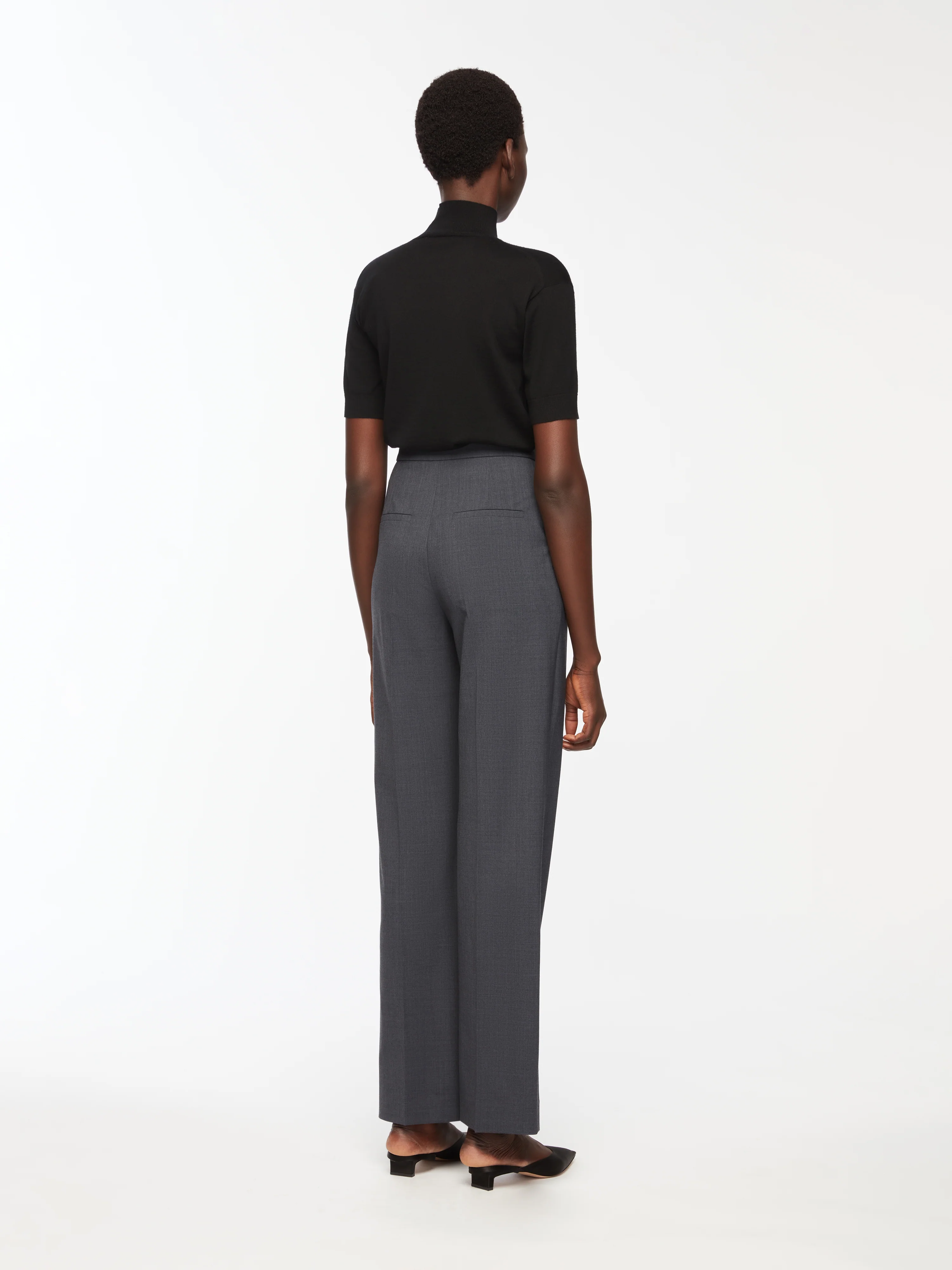 Miggy Trousers in Charcoal Summer Wool - Image 3