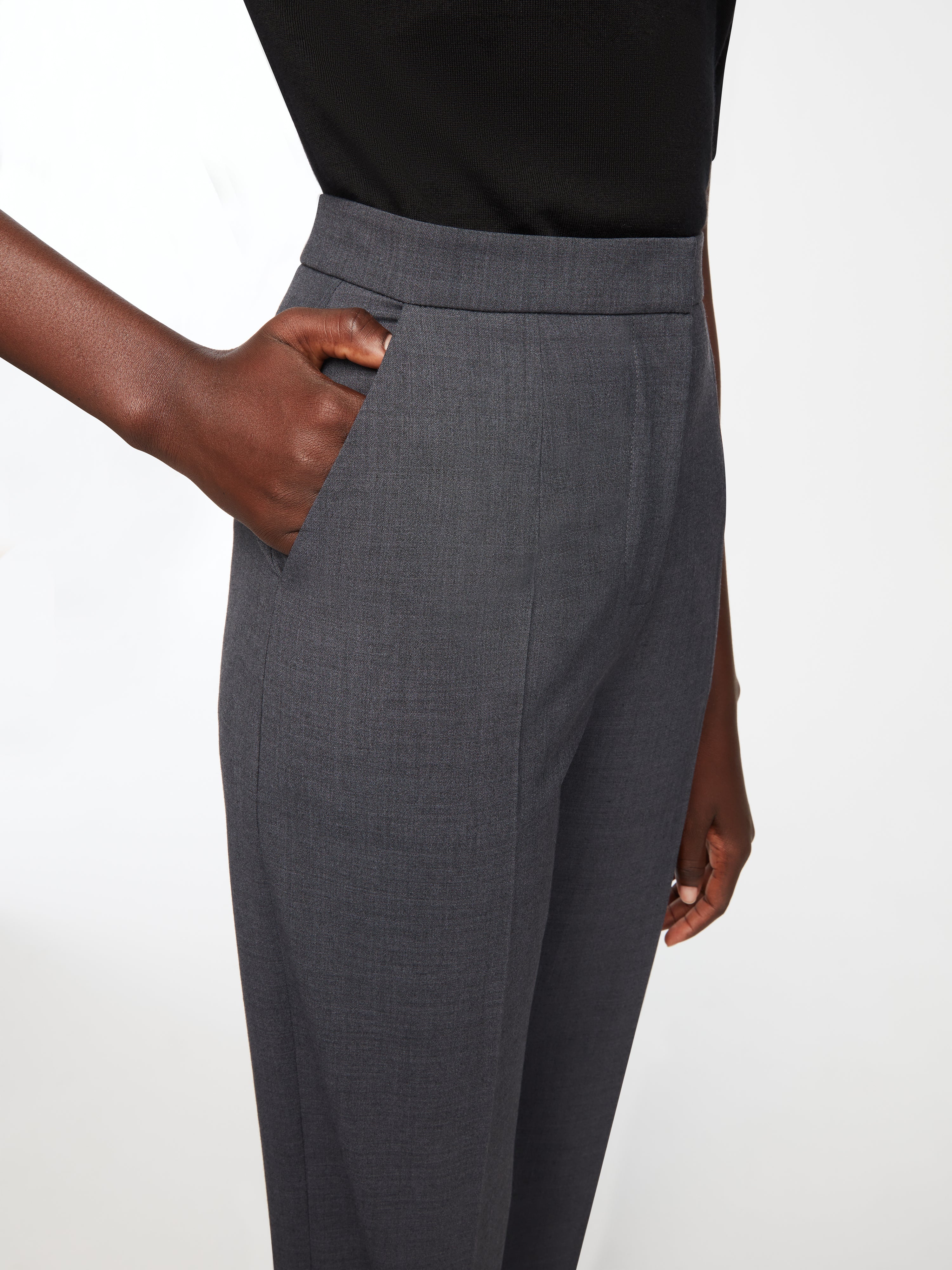 Miggy Trousers in Charcoal Summer Wool - Image 4