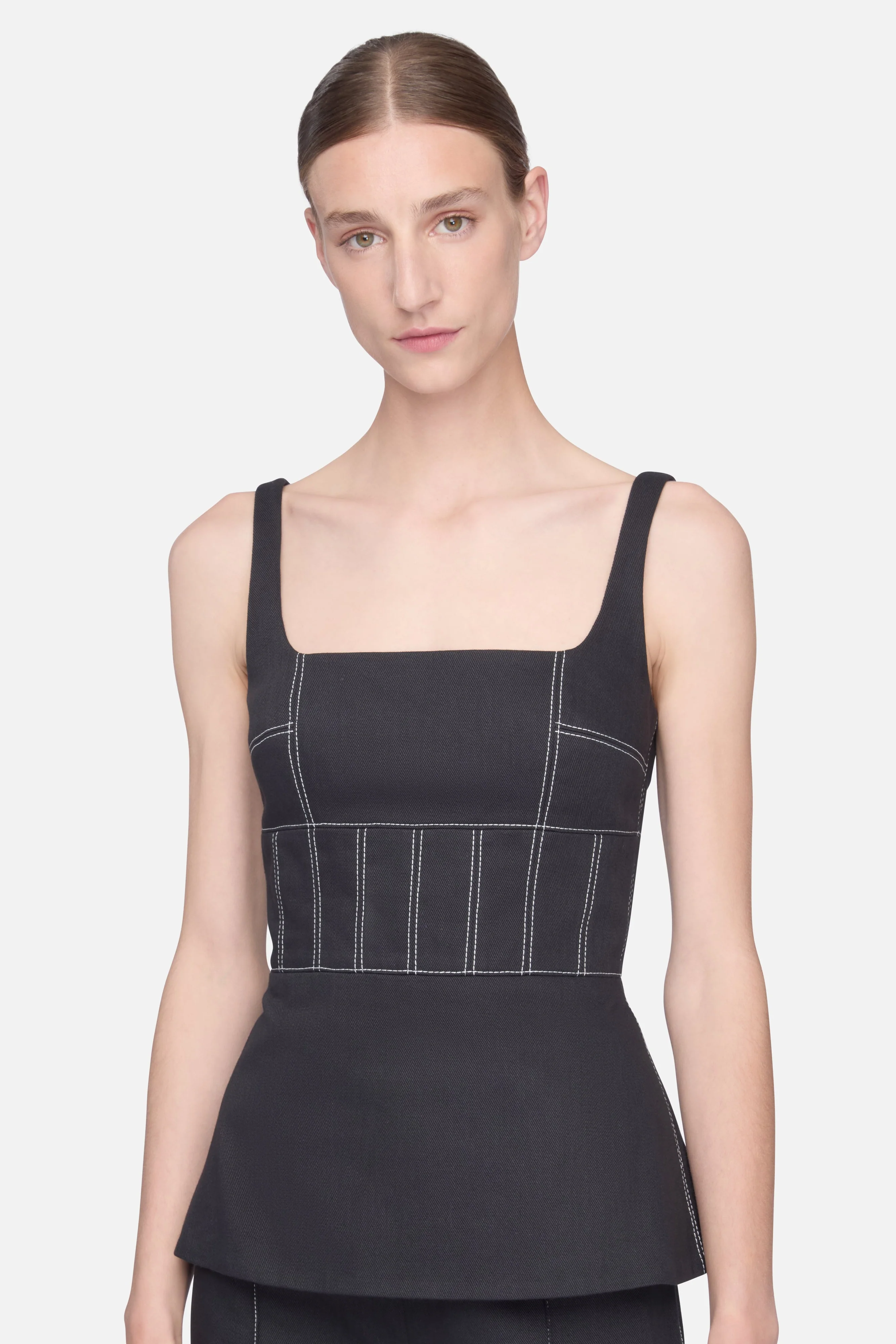Narran Top in Black Denim - Image 3