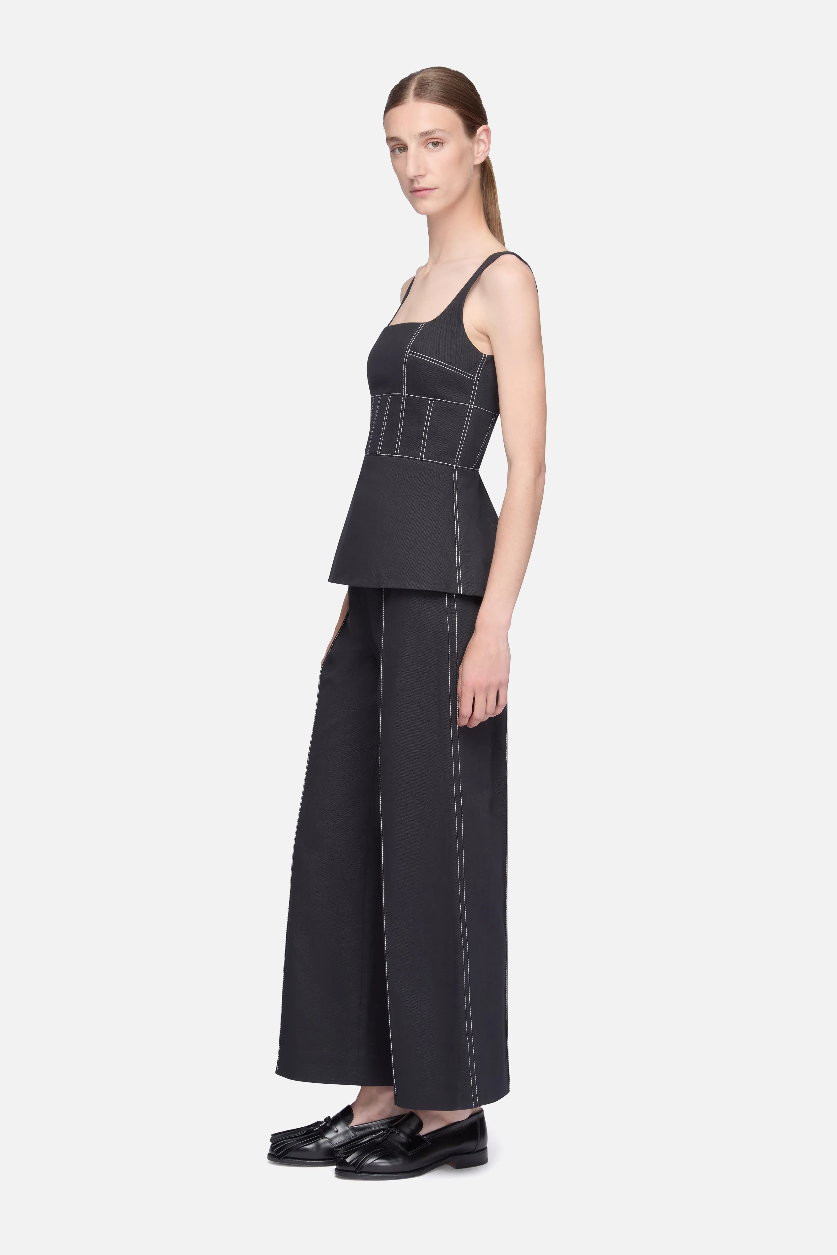 Narran Top in Black Denim - Image 4