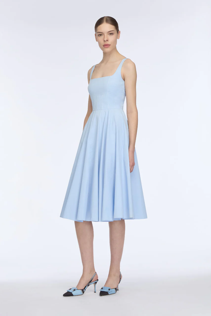 Nikush Dress in Icy Blue Denim - Image 3