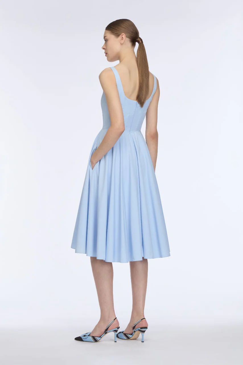 Nikush Dress in Icy Blue Denim - Image 5