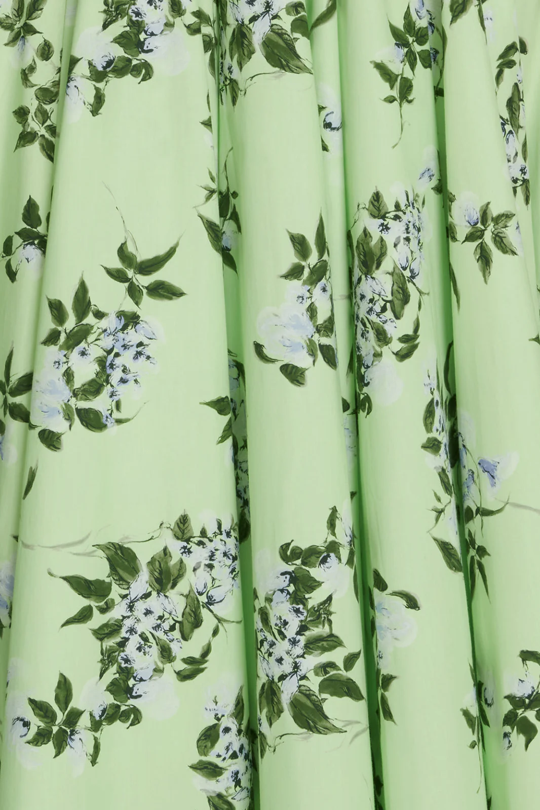Rhea Skirt In Lilac Lillies & Cherry Print on Green Organic Cotton - Image 6