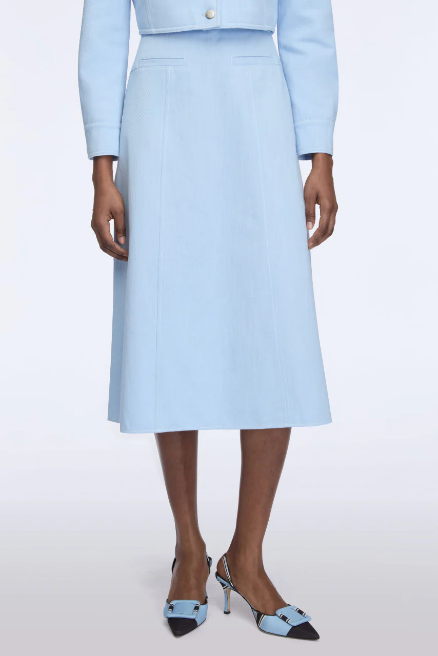 Wilder Skirt in Icy Blue Denim - Image 4